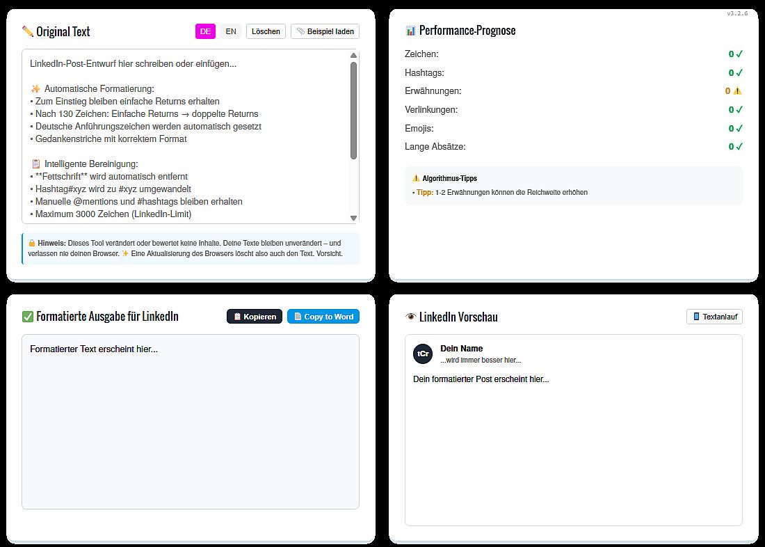 LinkedIn-Post formatieren und optimieren